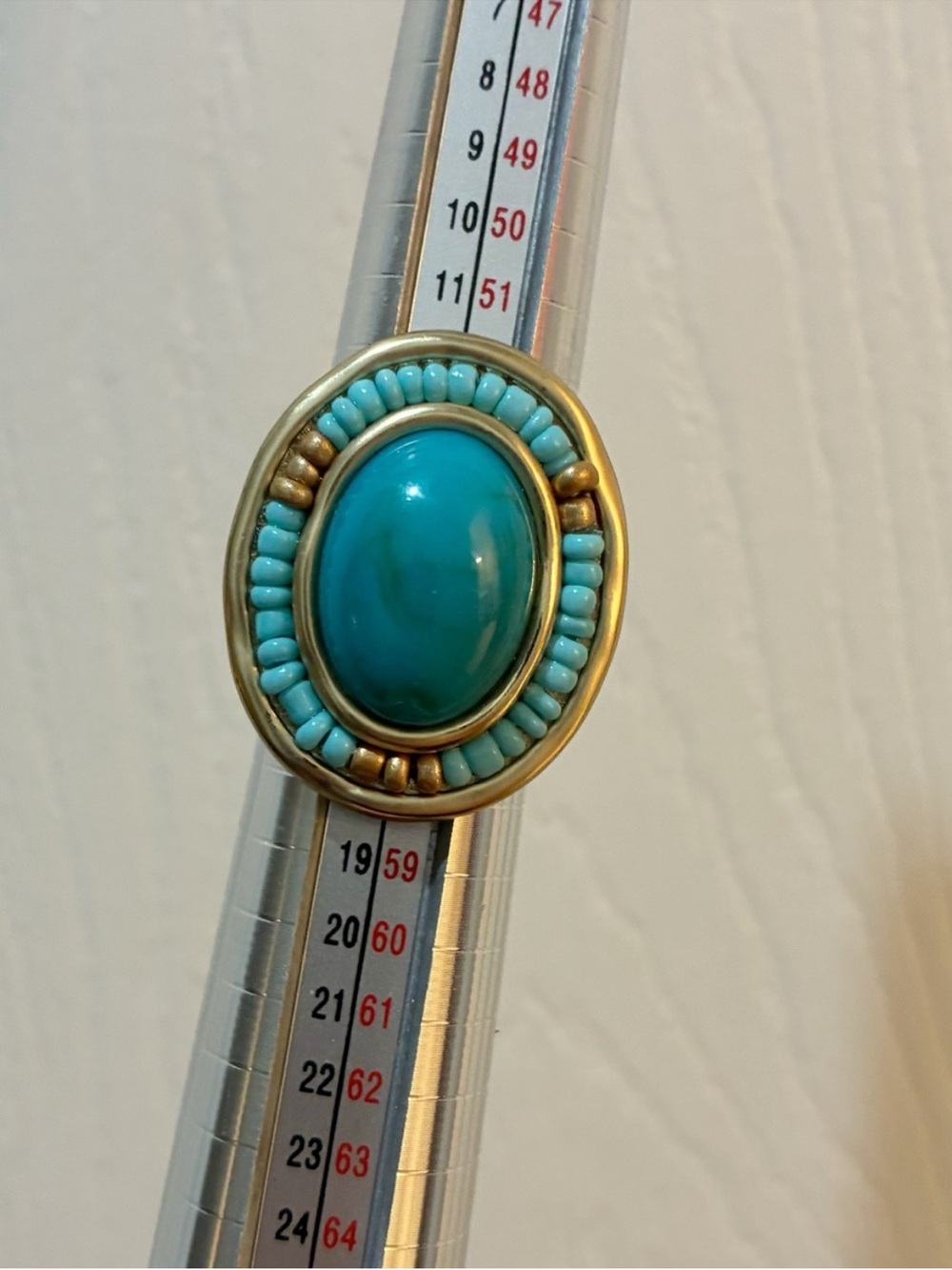 Chico’s Bold Turquoise Oval Statement Ring
